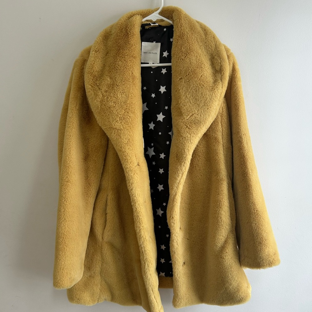 Avec Les Filles Faux Fur Teddy Jacket